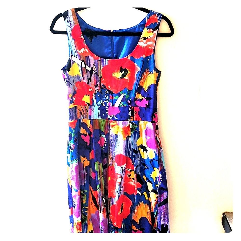 Multicolor floral sundress, lined